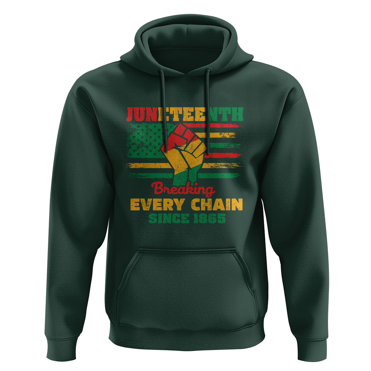 Juneteenth Hoodie Breaking Every Chain Since 1865 - Wonder Print Shop