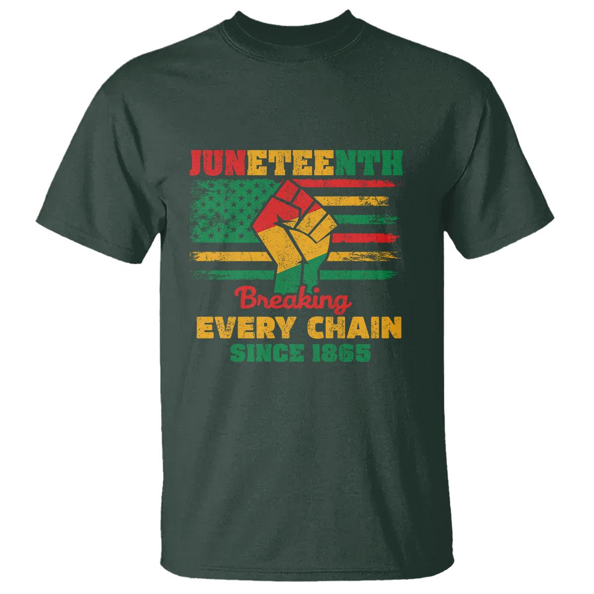 Juneteenth T Shirt Breaking Every Chain Since 1865 - Wonder Print Shop