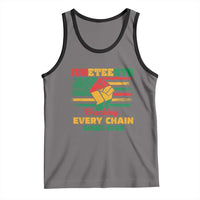 Juneteenth Tank Top Breaking Every Chain Since 1865 American Flag