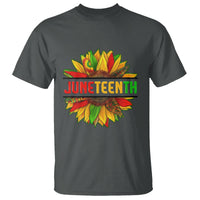 Juneteenth T Shirt Sunflower with Fist Black History - Wonder Print Shop