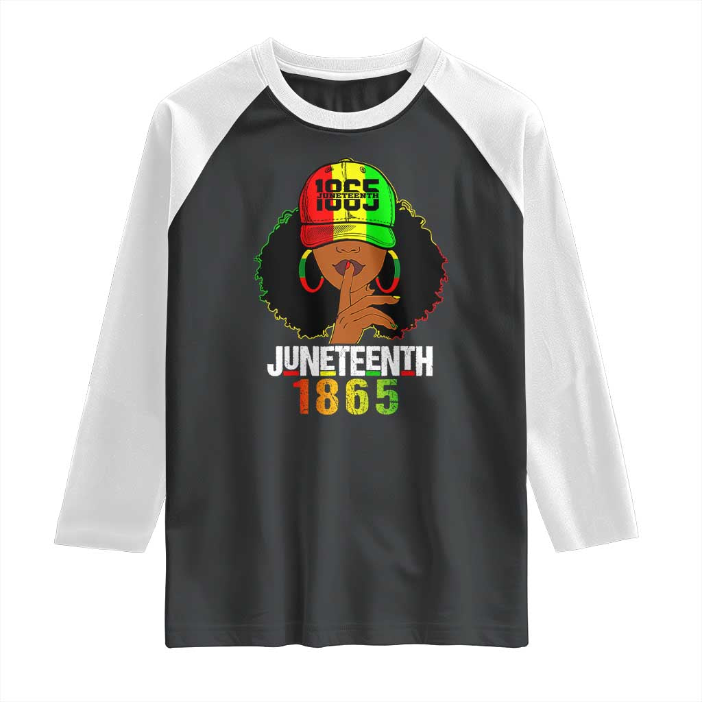 Afro Queen Raglan Shirt Juneteenth 1865