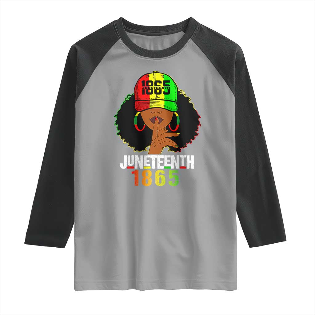 Afro Queen Raglan Shirt Juneteenth 1865