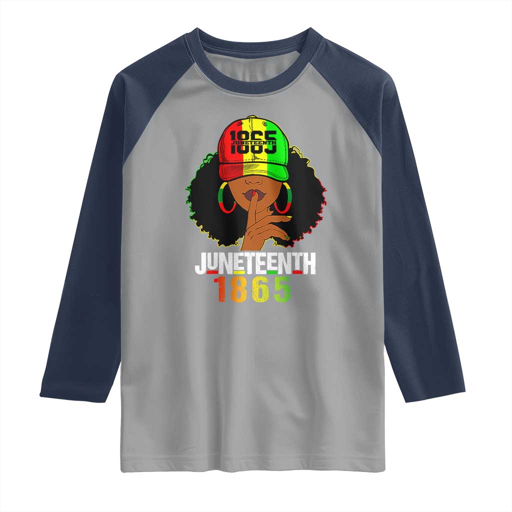 Afro Queen Raglan Shirt Juneteenth 1865