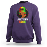 Queen Afro Sweatshirt Juneteenth 1865 - Wonder Print Shop