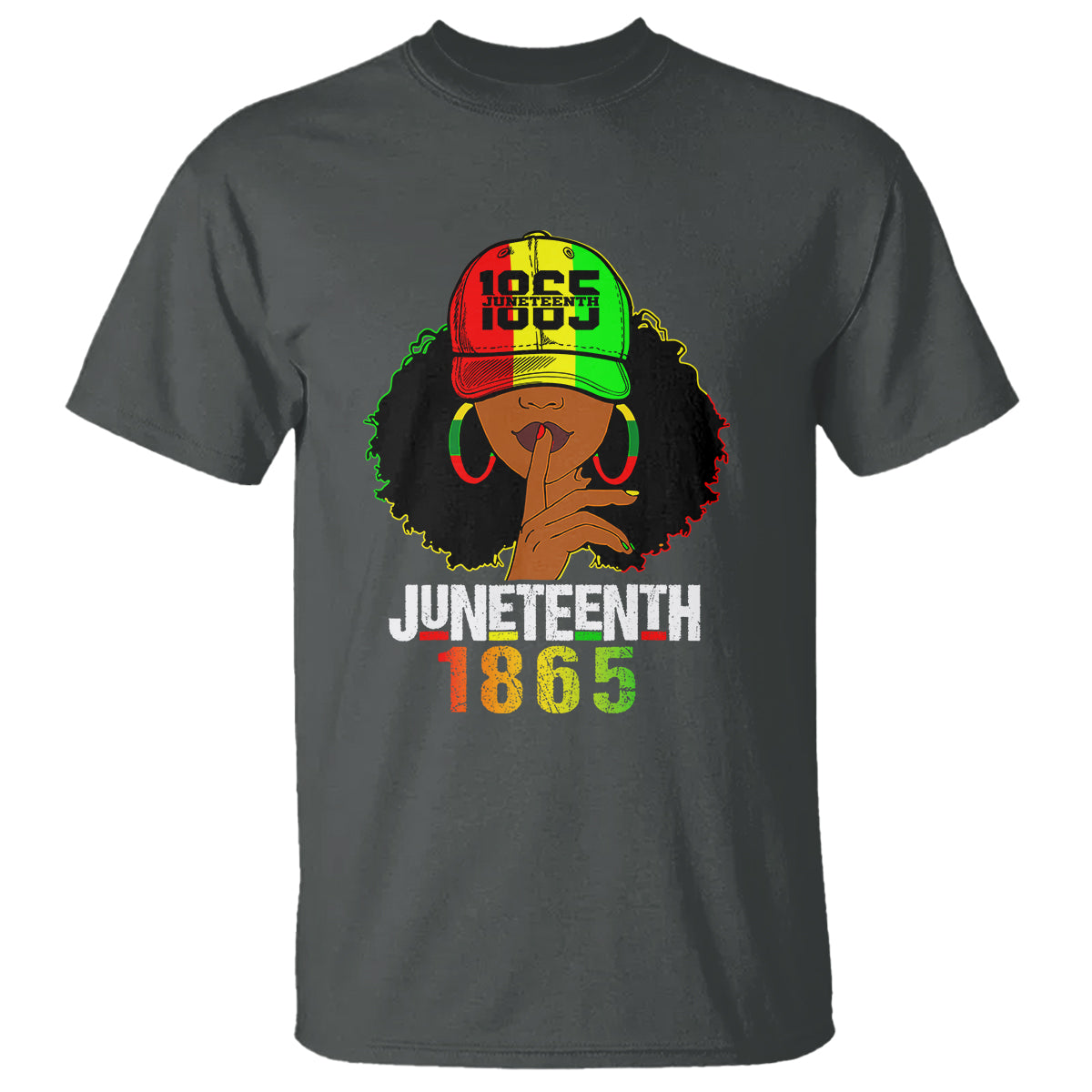 Queen Afro T Shirt Juneteenth 1865 - Wonder Print Shop