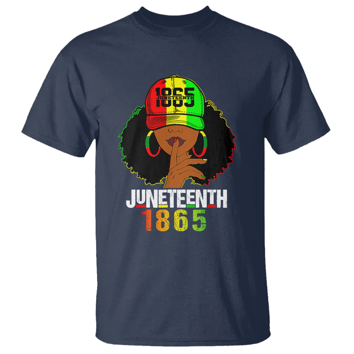 Queen Afro T Shirt Juneteenth 1865 - Wonder Print Shop