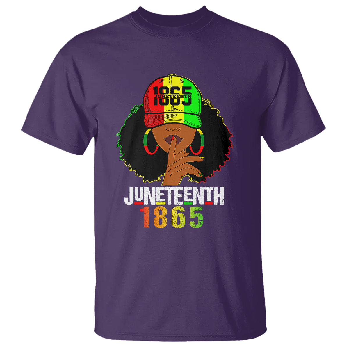 Queen Afro T Shirt Juneteenth 1865 - Wonder Print Shop