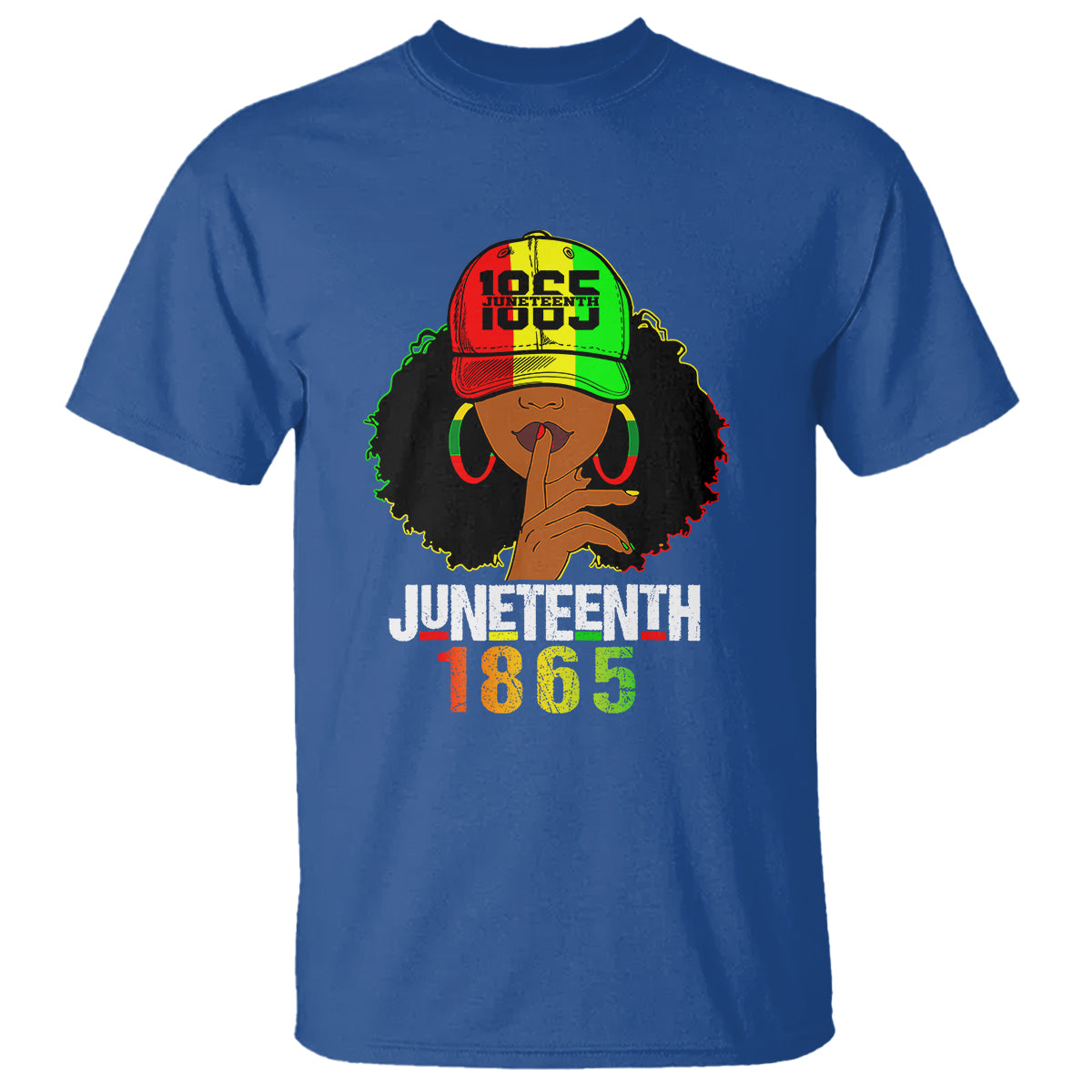 Queen Afro T Shirt Juneteenth 1865 - Wonder Print Shop
