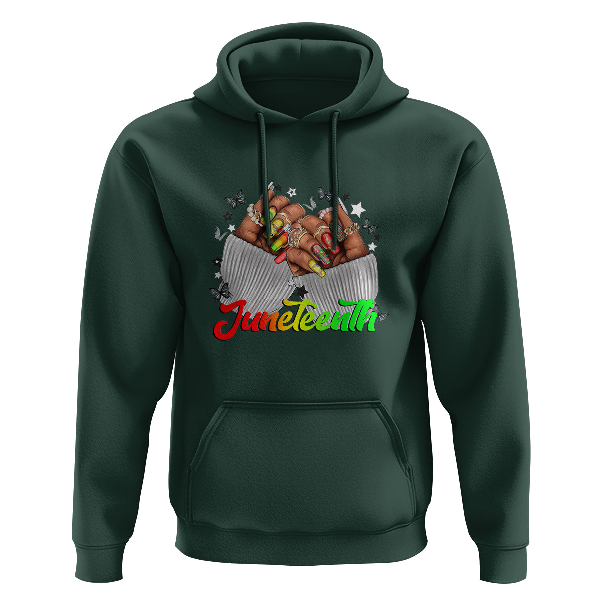 Queen Afro Hoodie Juneteenth 1865 - Wonder Print Shop
