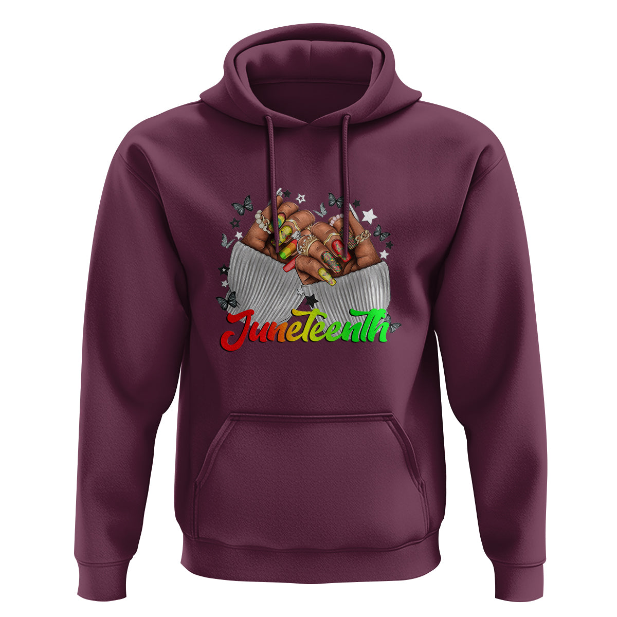 Queen Afro Hoodie Juneteenth 1865 - Wonder Print Shop