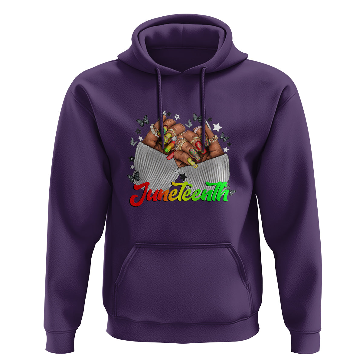 Queen Afro Hoodie Juneteenth 1865 - Wonder Print Shop
