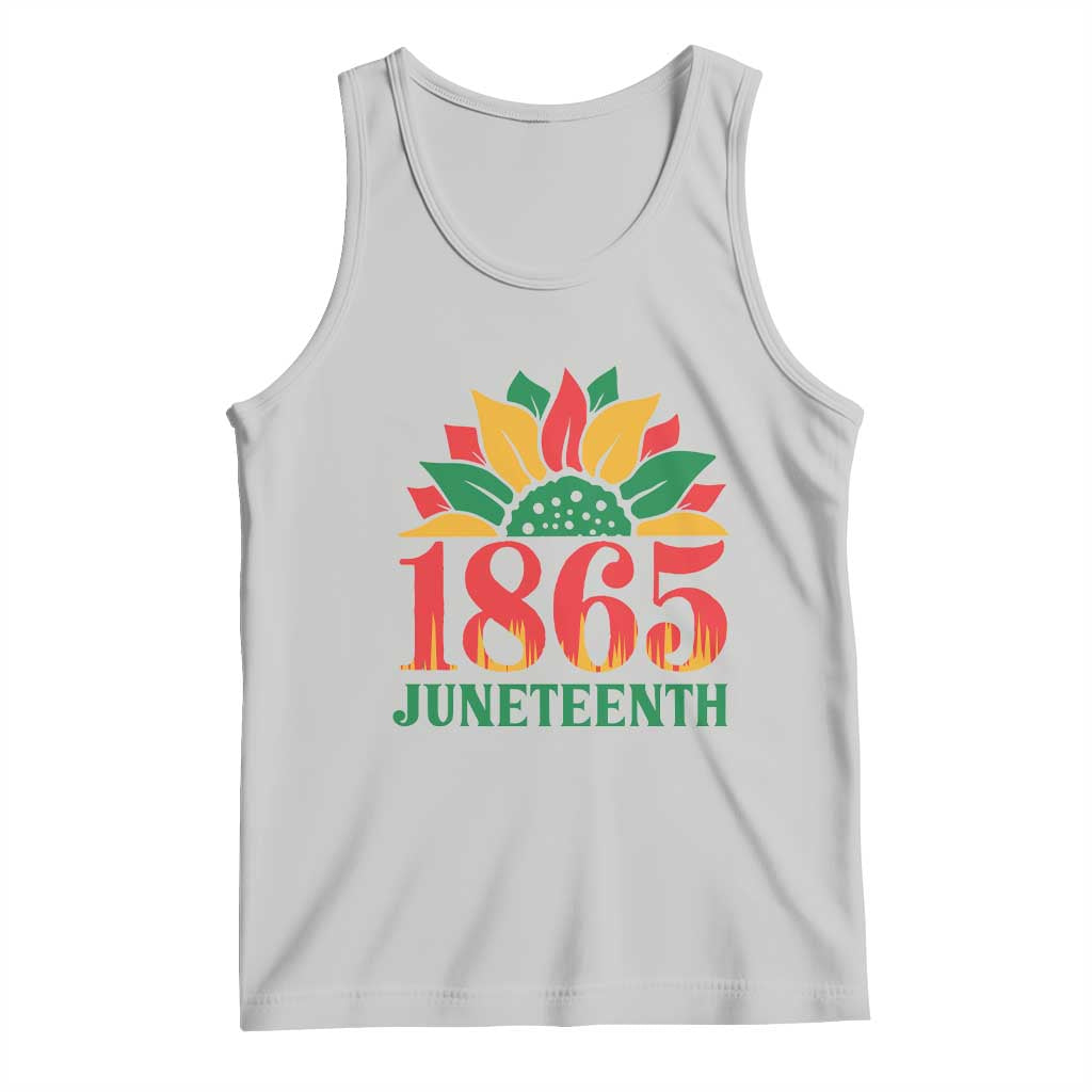 Juneteenth 1865 Sunflower Tank Top Celebrate African American Freedom Day