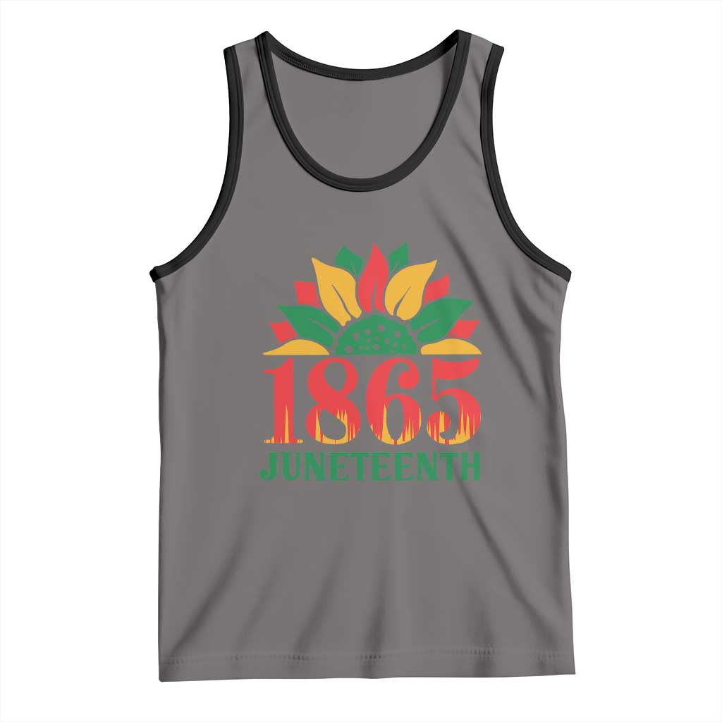 Juneteenth 1865 Sunflower Tank Top Celebrate African American Freedom Day