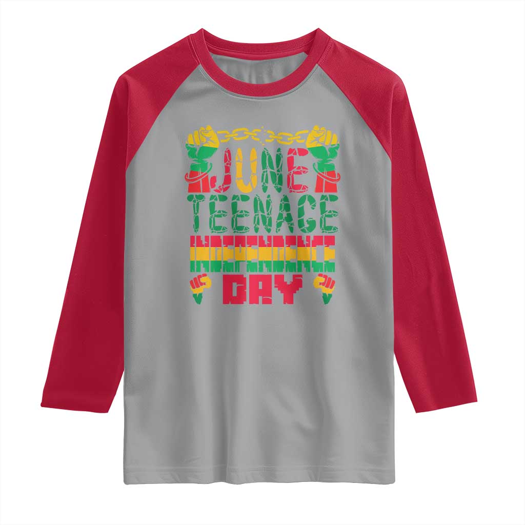 Juneteenth 1865 Independence Day Raglan Shirt