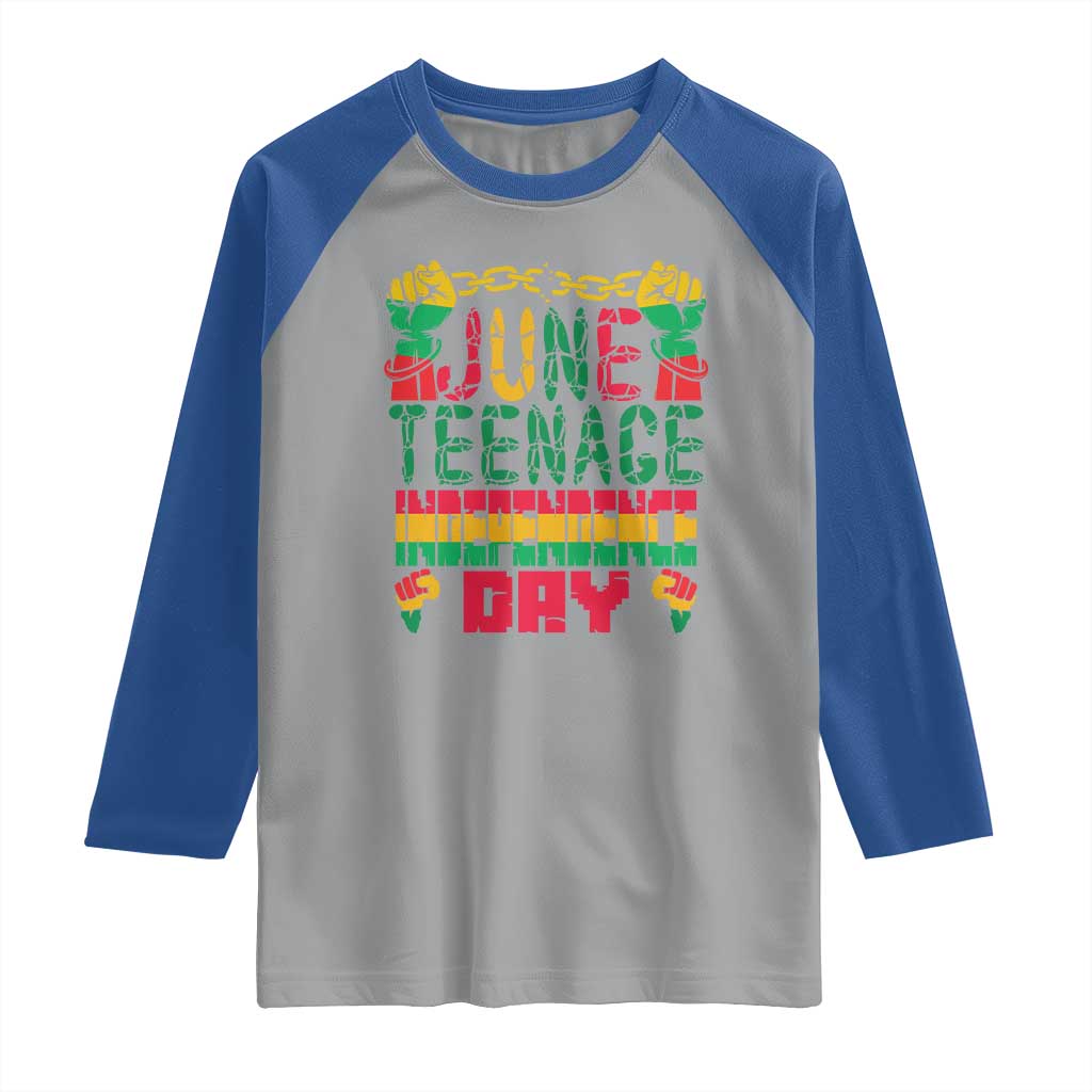 Juneteenth 1865 Independence Day Raglan Shirt