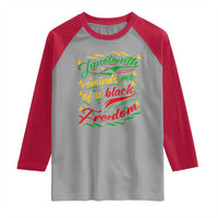 Black History Pride Raglan Shirt Juneteenth Reminds Me Of a Black Freedom