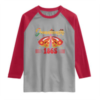 Juneteenth 1865 Butterfly Raglan Shirt