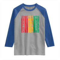 Juneteenth Since 1865 Raglan Shirt Breaking Every Chain