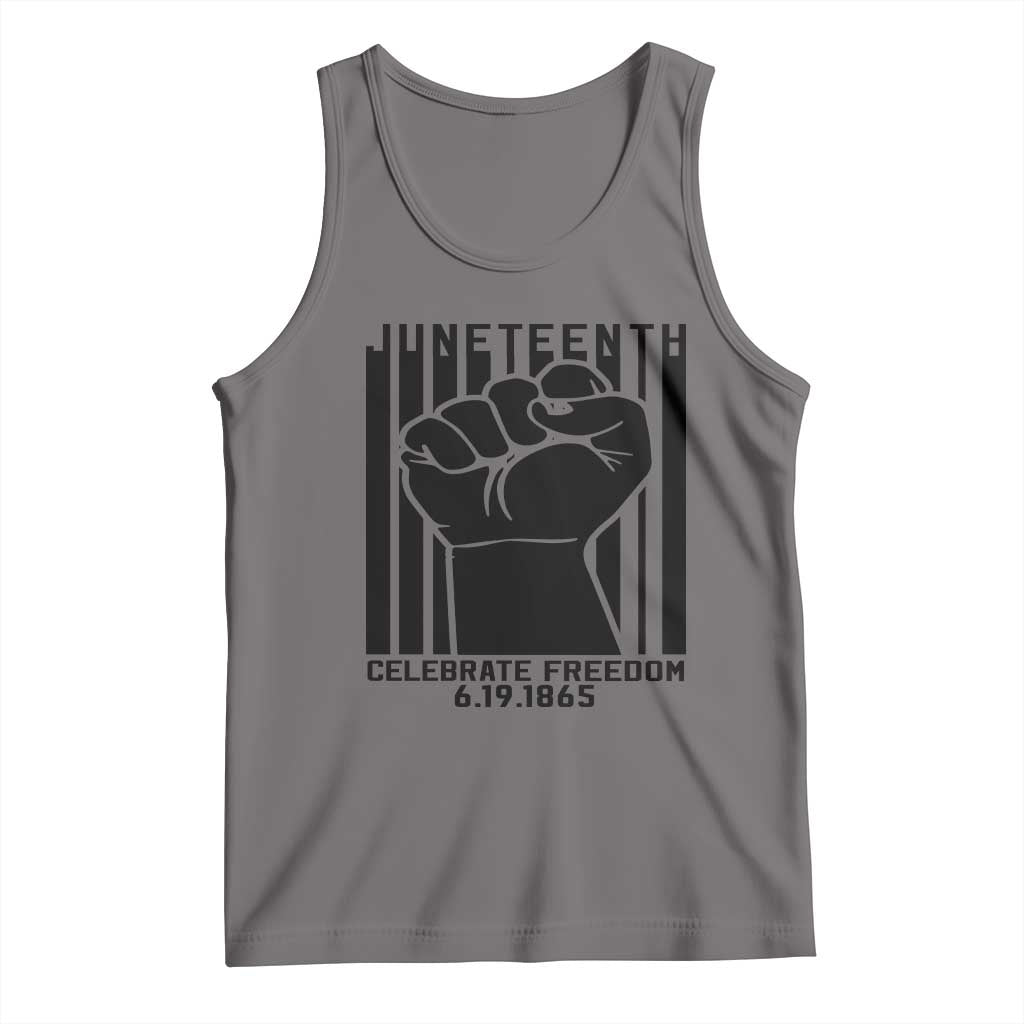 Juneteenth 1865 Independence Tank Top Celebrate Freedom Raised Fist