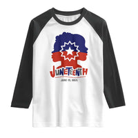 Juneteenth Flag Raglan Shirt Celebrating Black Freedom Day 1865