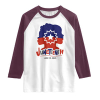 Juneteenth Flag Raglan Shirt Celebrating Black Freedom Day 1865