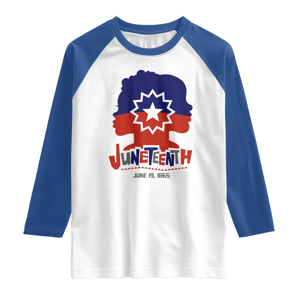 Juneteenth Flag Raglan Shirt Celebrating Black Freedom Day 1865