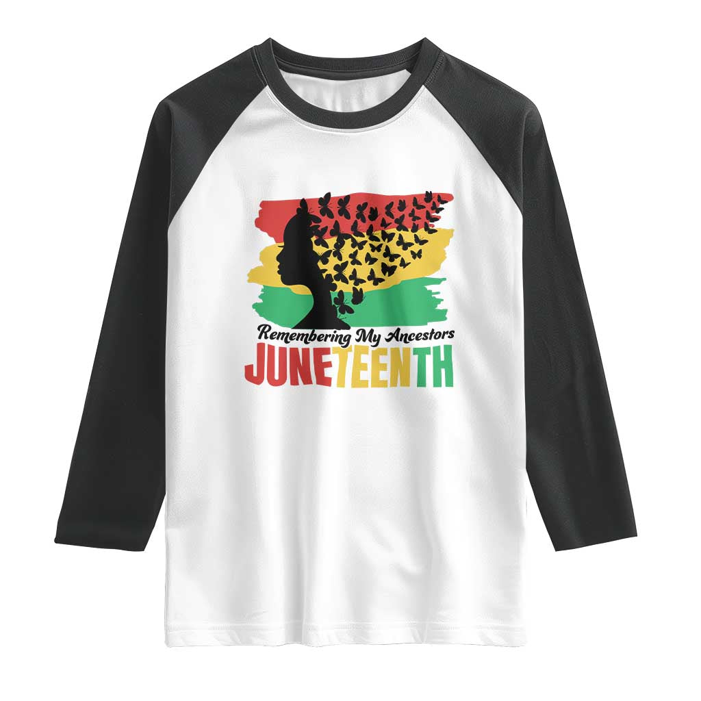 Juneteenth 1865 Raglan Shirt Remembering My Ancestors