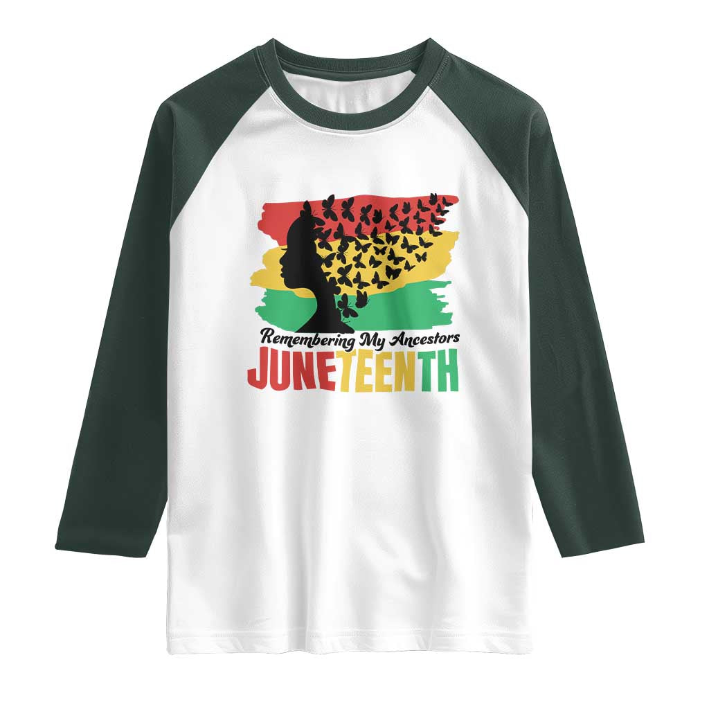 Juneteenth 1865 Raglan Shirt Remembering My Ancestors