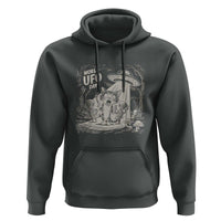 Funny Surprised Cat with UFOs Peace Sign Alien UFO Invasion Hoodie - Wonder Print Shop