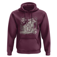 Funny Surprised Cat with UFOs Peace Sign Alien UFO Invasion Hoodie - Wonder Print Shop