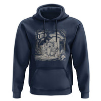 Funny Surprised Cat with UFOs Peace Sign Alien UFO Invasion Hoodie - Wonder Print Shop