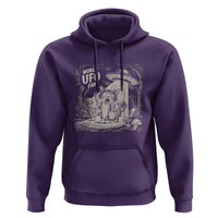 Funny Surprised Cat with UFOs Peace Sign Alien UFO Invasion Hoodie - Wonder Print Shop