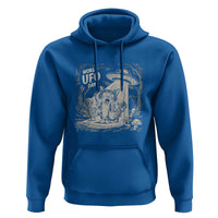 Funny Surprised Cat with UFOs Peace Sign Alien UFO Invasion Hoodie - Wonder Print Shop