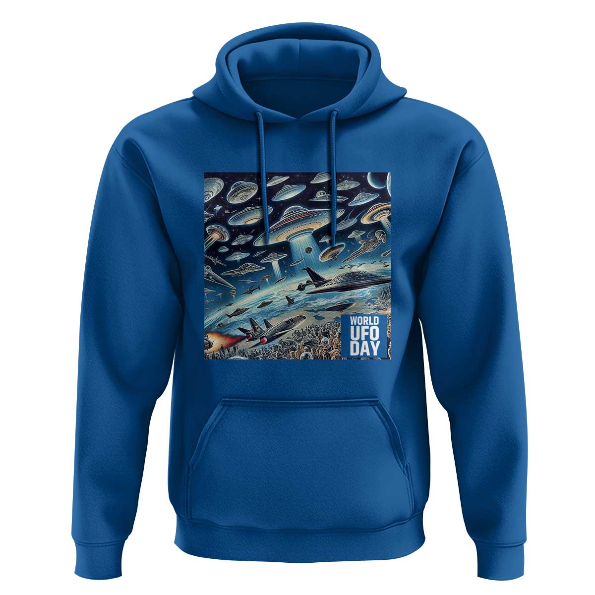World UFO Day July 2nd They're Here Hoodie - Wonder Print Shop