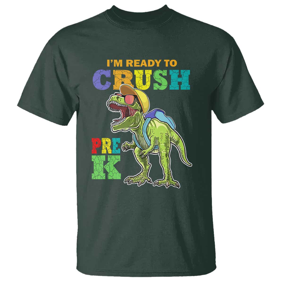 Dinosaur Pre-K T Shirt I'm Ready To Crush Pre-K, 1st Day of School Boy - Wonder Print Shop