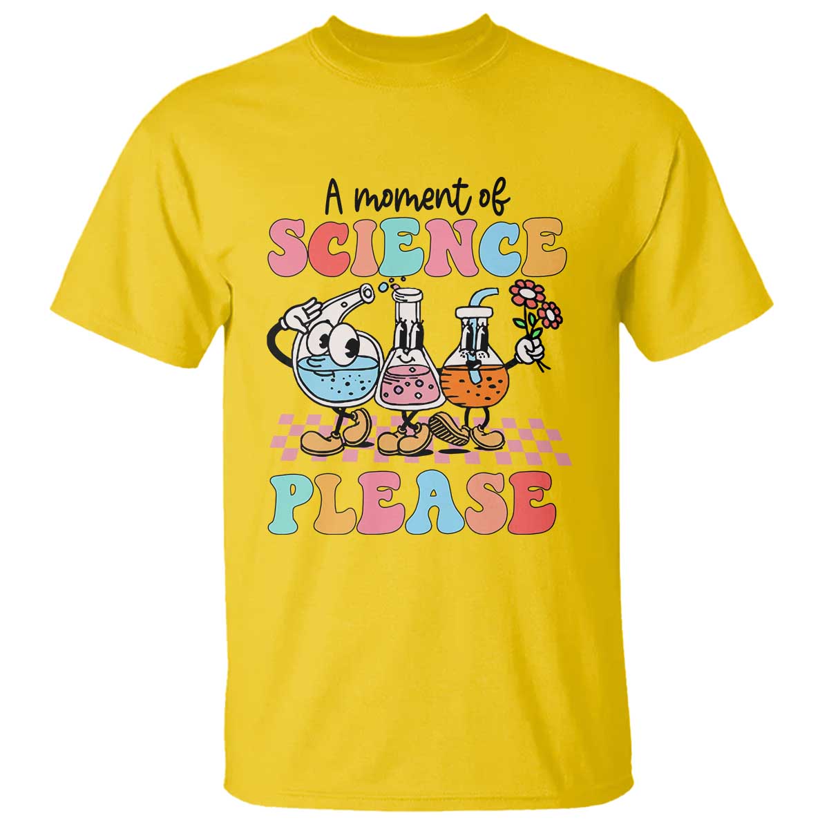Retro Teacher T Shirt 100 Days of School, A Moment of Science Please - Wonder Print Shop