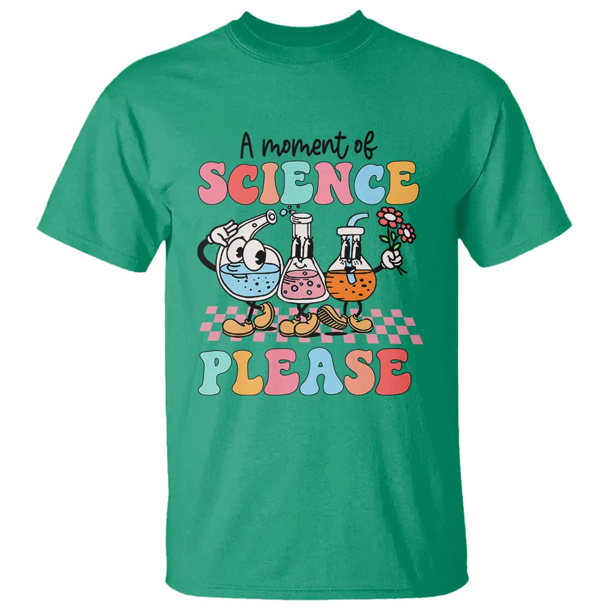Retro Teacher T Shirt 100 Days of School, A Moment of Science Please - Wonder Print Shop