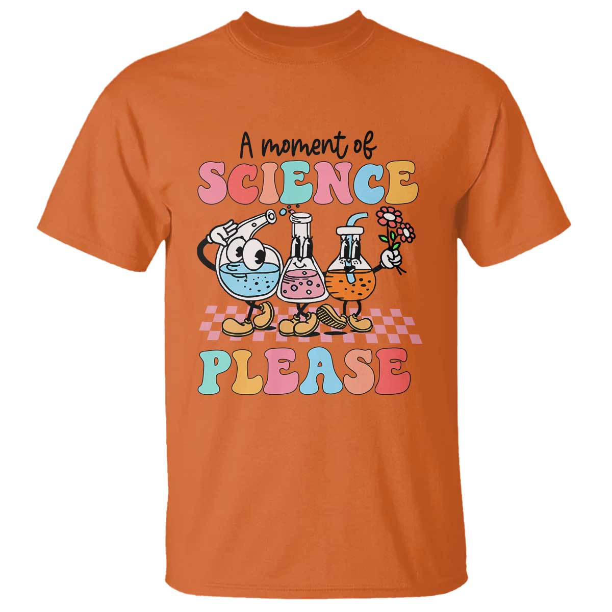 Retro Teacher T Shirt 100 Days of School, A Moment of Science Please - Wonder Print Shop