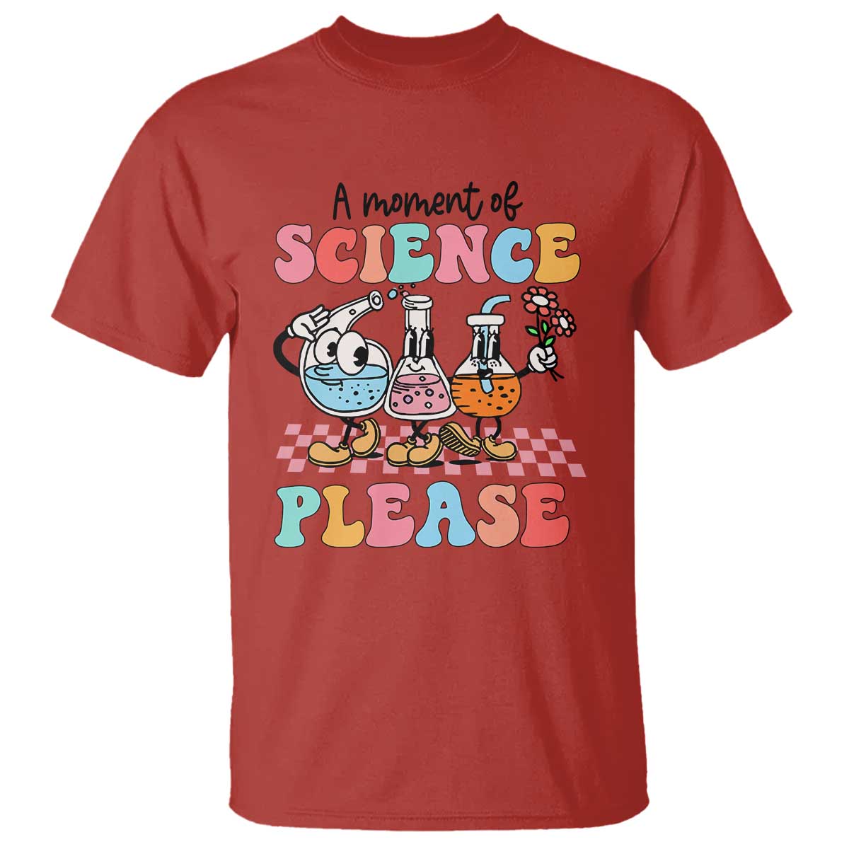 Retro Teacher T Shirt 100 Days of School, A Moment of Science Please - Wonder Print Shop