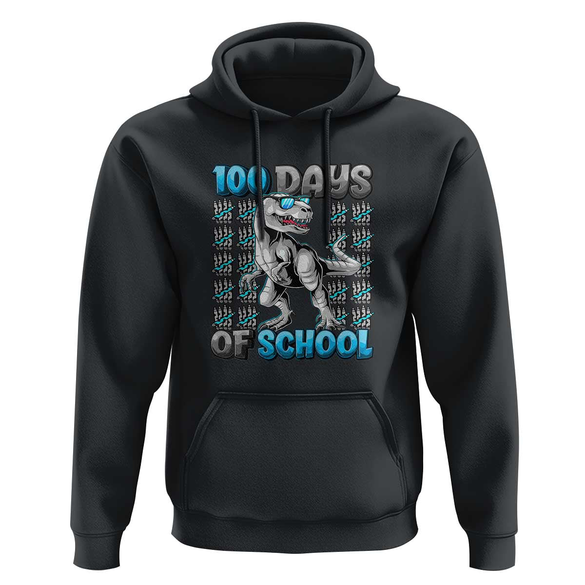 100 Days of School T-Rex Hoodie 100 Days Smarter Celebration - Wonder Print Shop