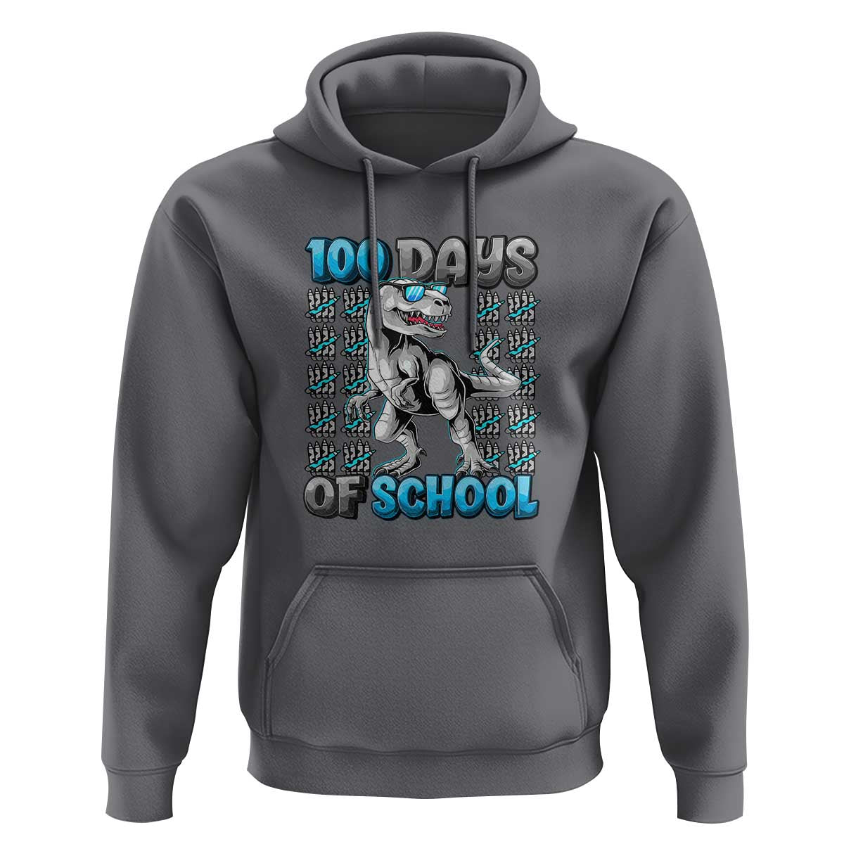 100 Days of School T-Rex Hoodie 100 Days Smarter Celebration - Wonder Print Shop