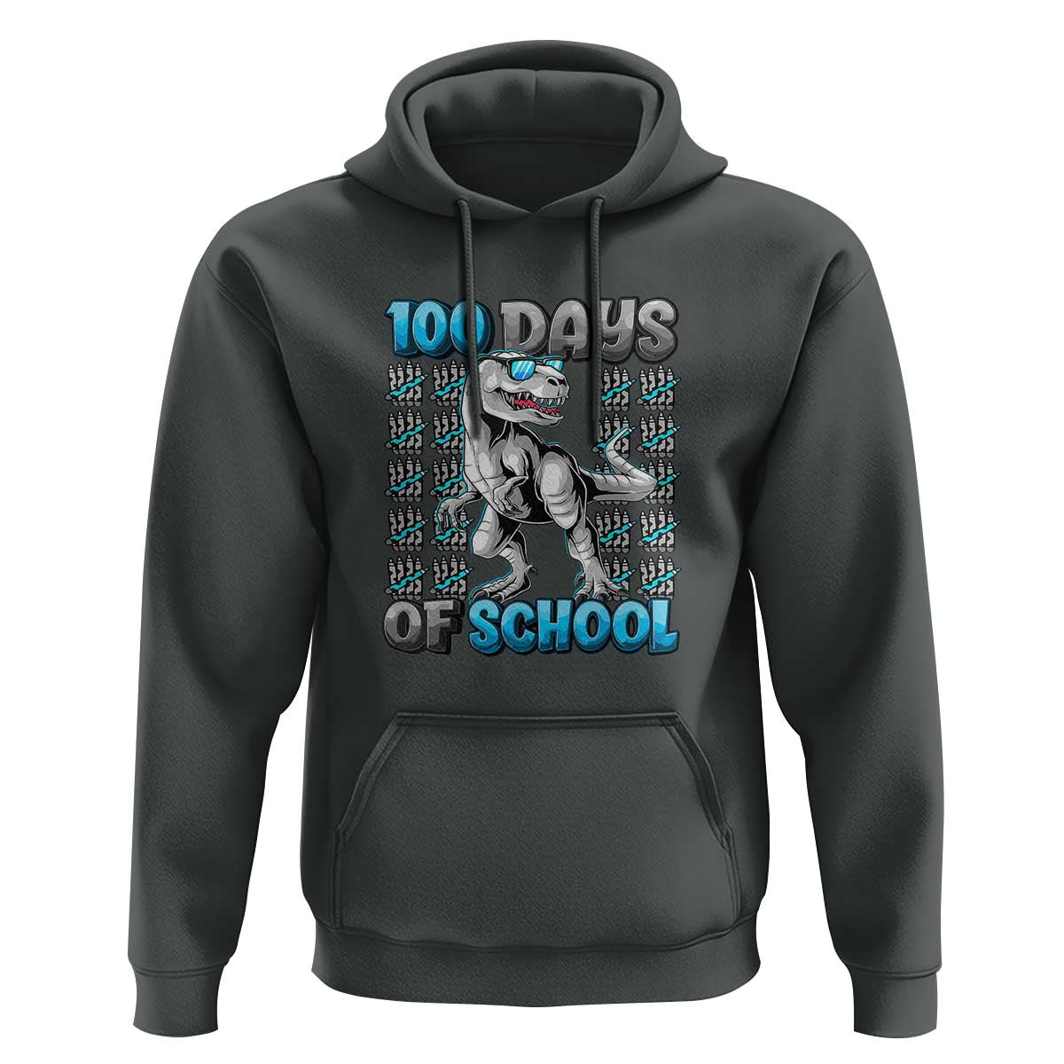 100 Days of School T-Rex Hoodie 100 Days Smarter Celebration - Wonder Print Shop