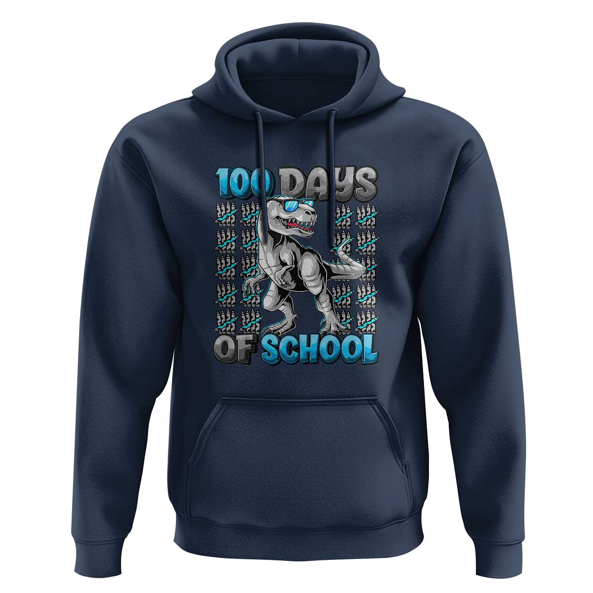 100 Days of School T-Rex Hoodie 100 Days Smarter Celebration - Wonder Print Shop