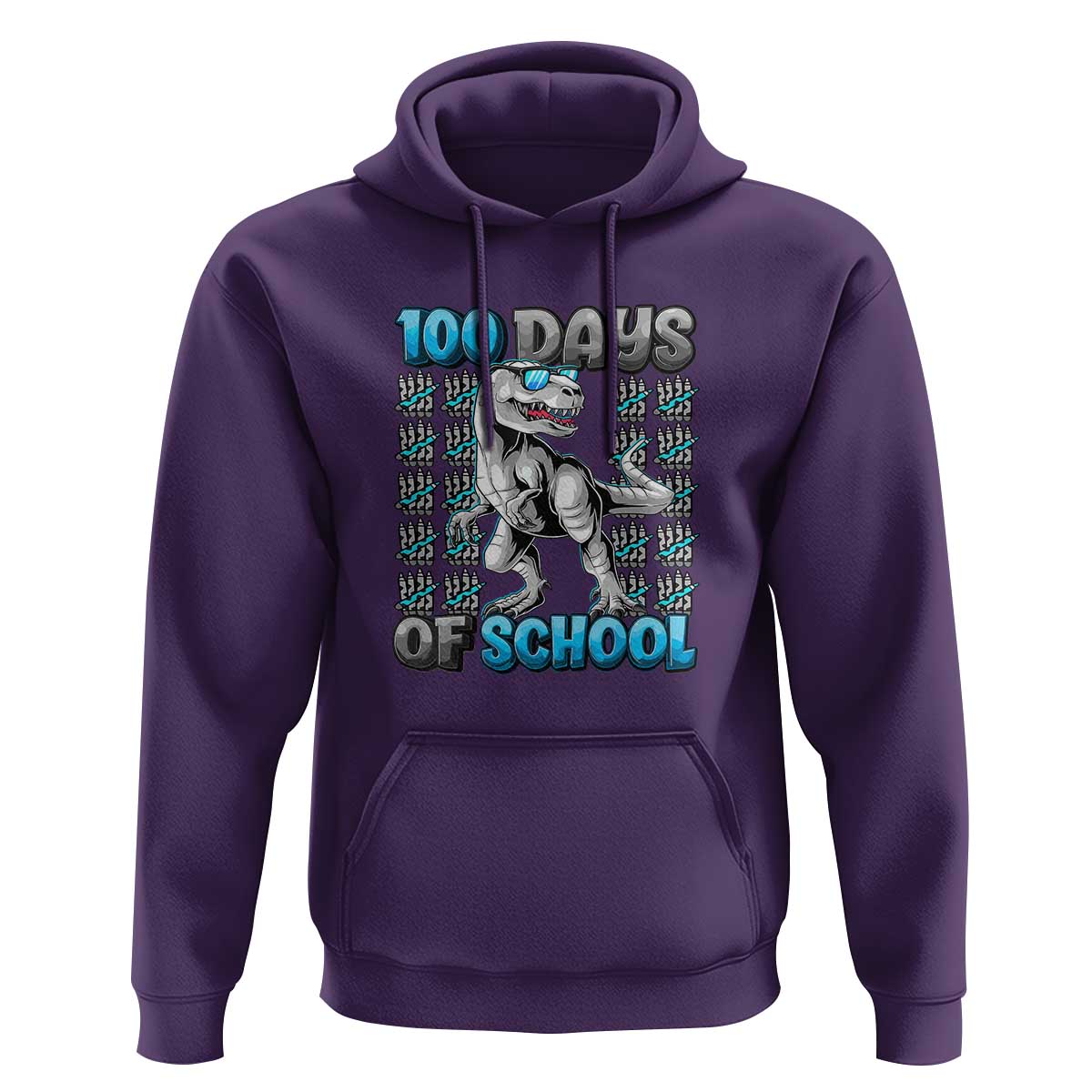 100 Days of School T-Rex Hoodie 100 Days Smarter Celebration - Wonder Print Shop