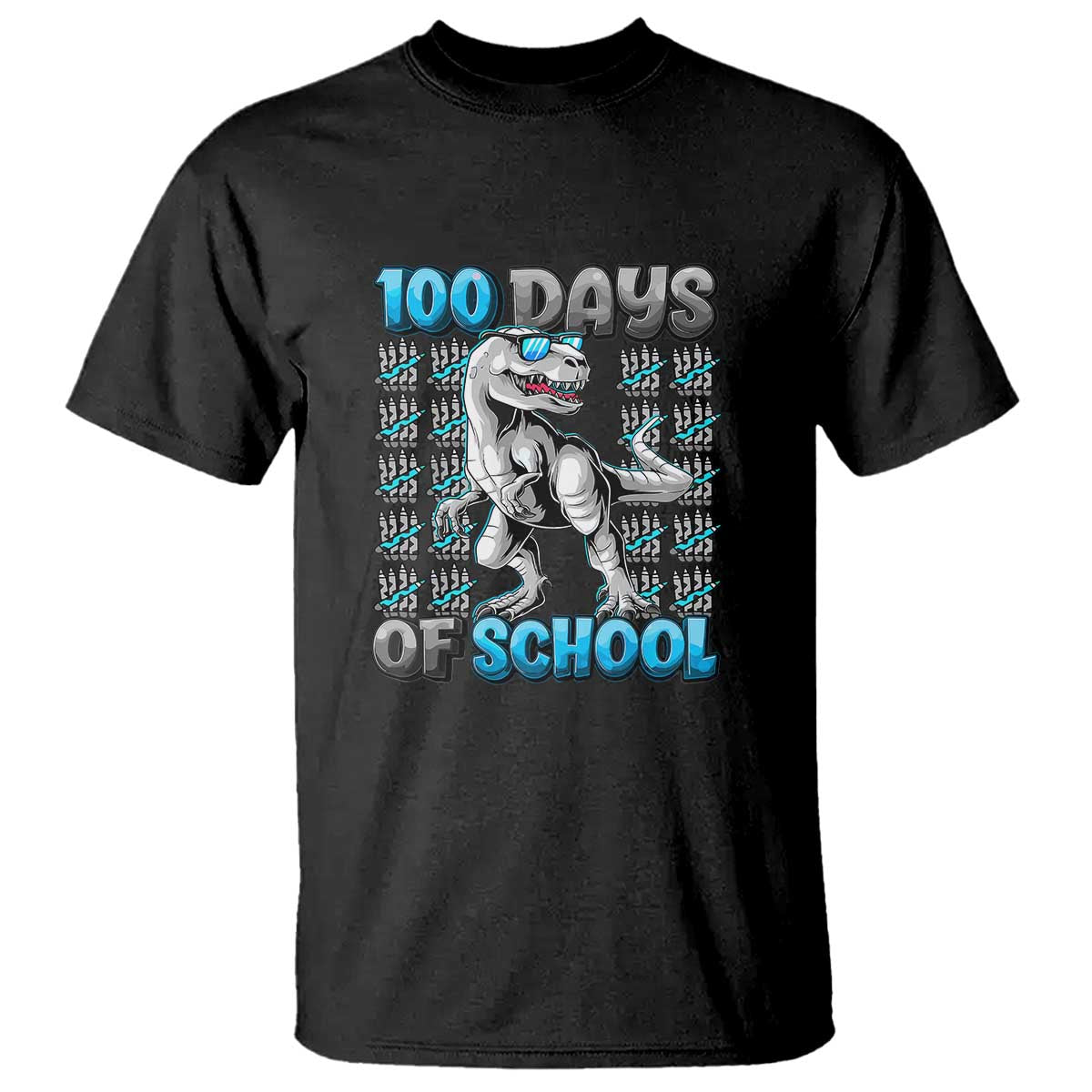 100 Days of School T-Rex T Shirt 100 Days Smarter Celebration - Wonder Print Shop
