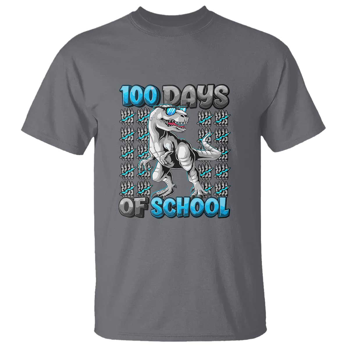 100 Days of School T-Rex T Shirt 100 Days Smarter Celebration - Wonder Print Shop