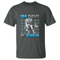 100 Days of School T-Rex T Shirt 100 Days Smarter Celebration - Wonder Print Shop