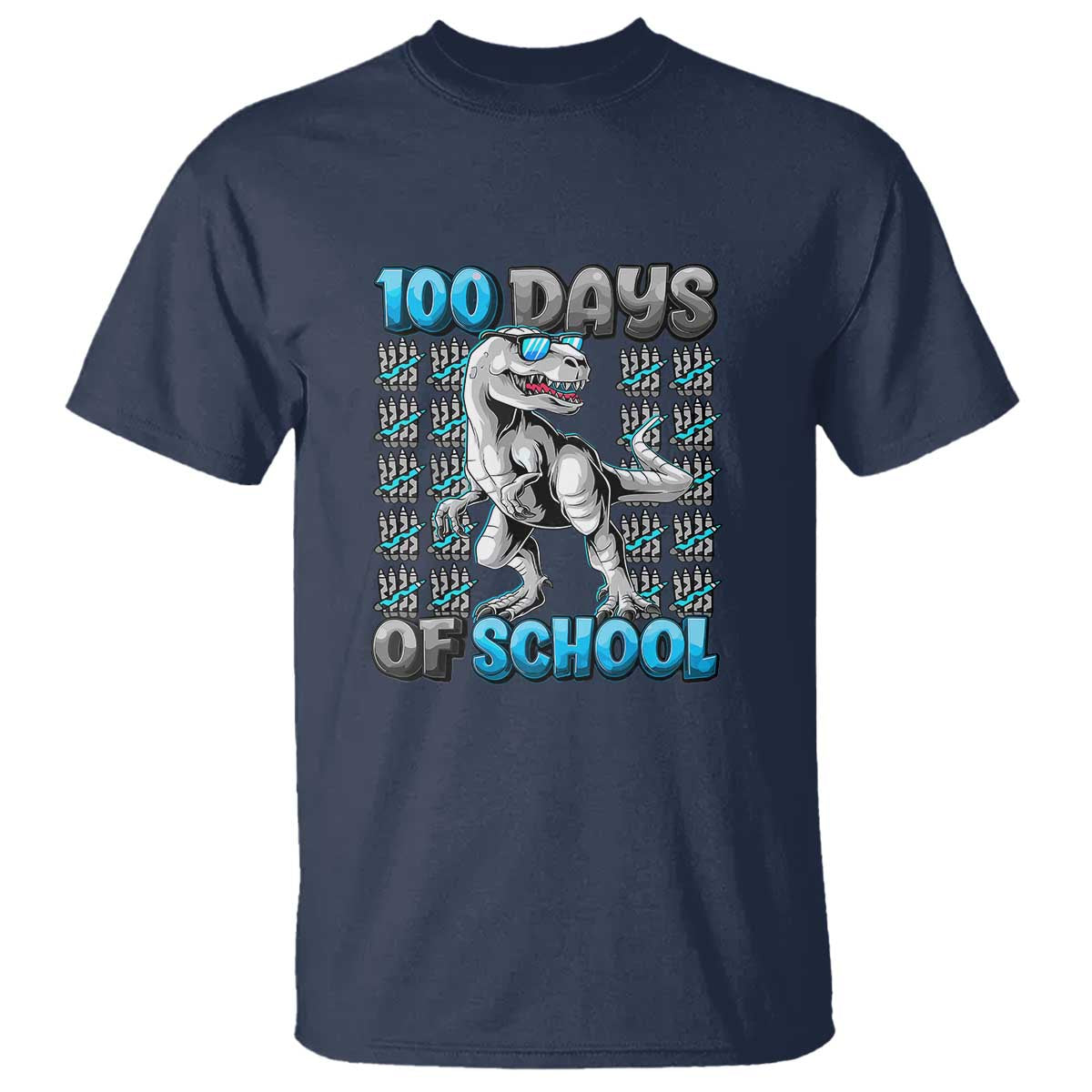 100 Days of School T-Rex T Shirt 100 Days Smarter Celebration - Wonder Print Shop