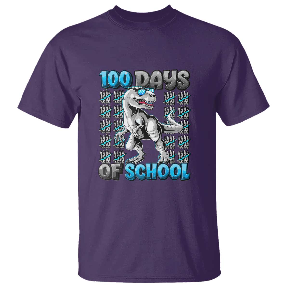 100 Days of School T-Rex T Shirt 100 Days Smarter Celebration - Wonder Print Shop