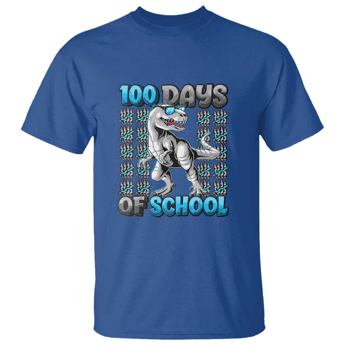 100 Days of School T-Rex T Shirt 100 Days Smarter Celebration - Wonder Print Shop